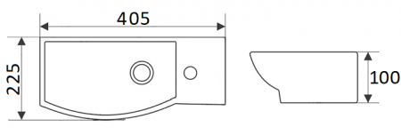 Мини-раковина CeramaLux N 7947AL 40х22 фото