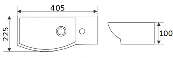 Мини-раковина CeramaLux N 7947AL 40х22 фото