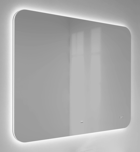 Зеркало с подсветкой и часами Raval Ego 100 Ego.02.100/W/RL 100x80 фото
