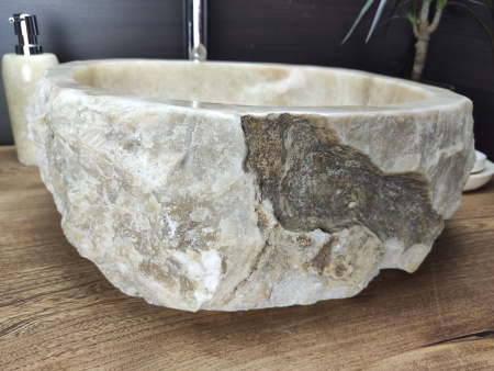 Накладная раковина из оникса Indo Erozy Бавиан EO-00049 фото