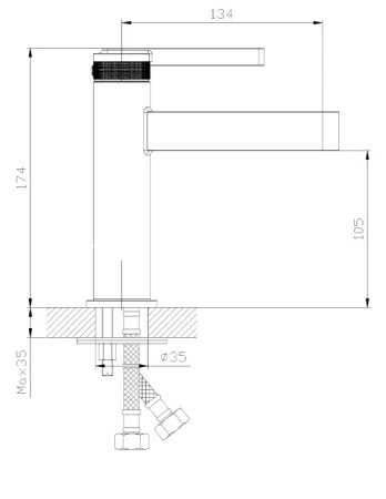 Смеситель для раковины DQ Bonn DA1702106 графит фото