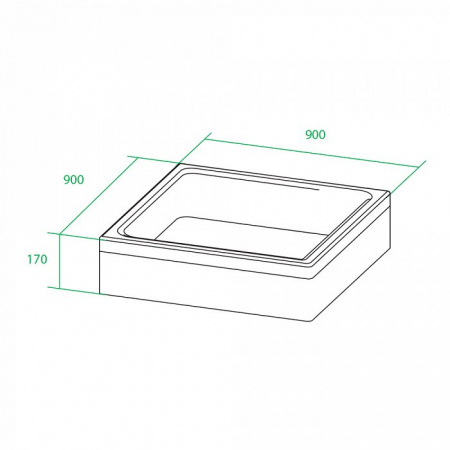 Душевой поддон квадратный Iddis Acryl P19W фото