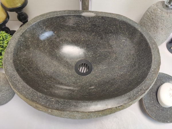 Накладная раковина из речного камня RSM0637 (40*32*15) фото