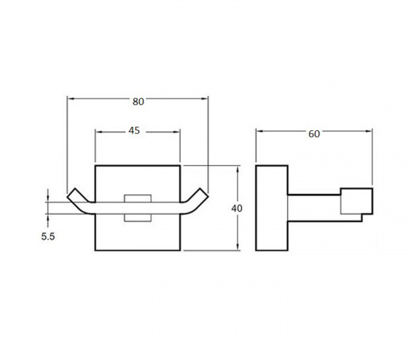 Крючок для ванной двойной Bronze de Luxe 1760 10507 фото