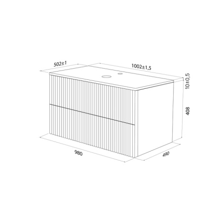 Тумба со столешницей Iddis Aiger AIG10W0i95K 100 см фото