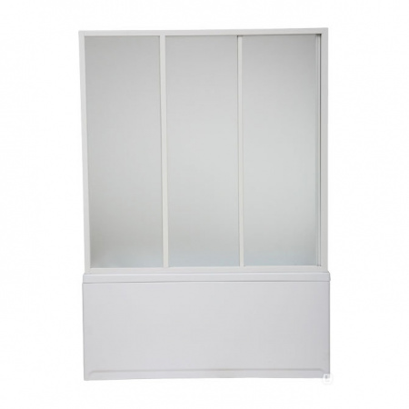 Шторка для ванны раздвижная Bas Бриз/Верона пластик (3 ств.) фото