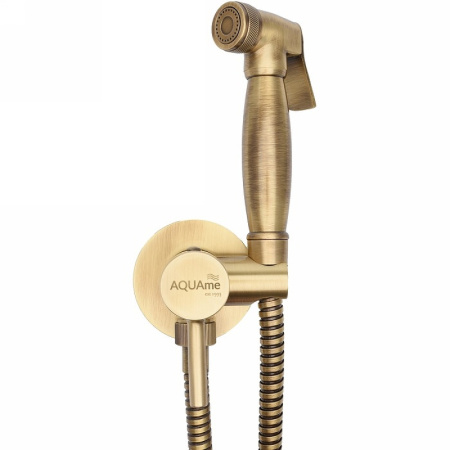 Гигиенический душ со смесителем AQUAme AQM 6010OB бронза фото