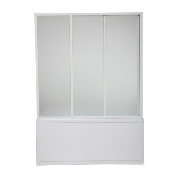 Шторка для ванны раздвижная Bas Бриз/Верона пластик (3 ств.) фото