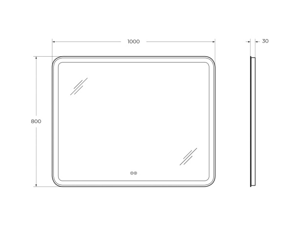 Зеркало с контурной разноцветной подсветкой RGB и сенсорным выключателем Cezares Multicolore CZR-SPC-MC-1000-800-RGB-TCH 100x80 фото