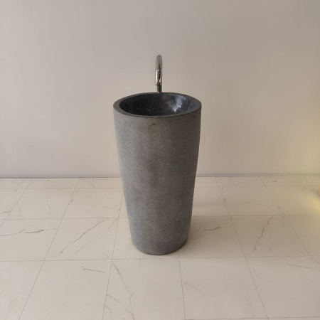 Напольная раковина из речного камня Indo RN-04176 46x46 фото