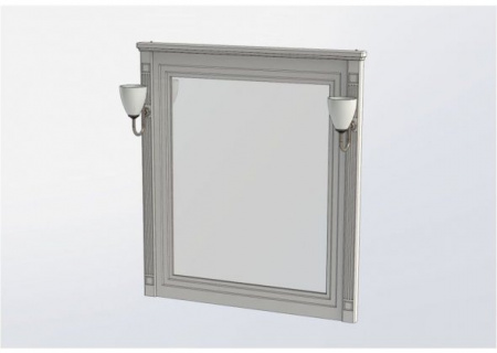 Зеркало Aquanet Паола 90 00181769 белый/серебро фото