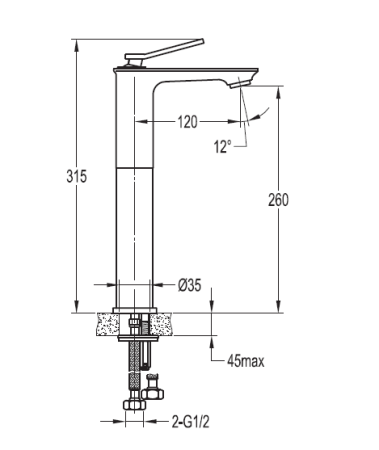 Смеситель для накладных раковин Cezares City CITY-F-LC-01-W0 фото