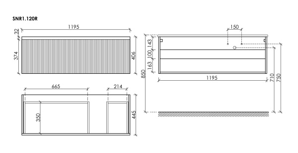 Тумба под раковину Sancos Snob R 1.0 SNR1.0120RW Bianco фото