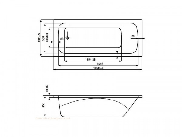 Акриловая ванна Roca Line ZRU9302924 170х70 фото