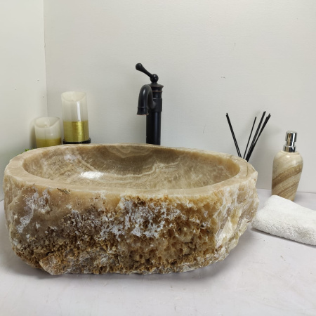 Накладная раковина из оникса Erozy Sunset EO-00518 (56*44*15см) фото