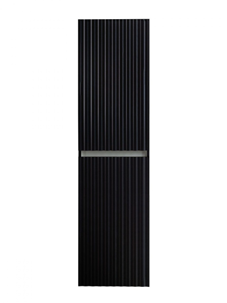 Шкаф-пенал Art&Max Elegant AM-ELEGANT-1500-2А-SO-NM-LED черный матовый, с подсветкой фото
