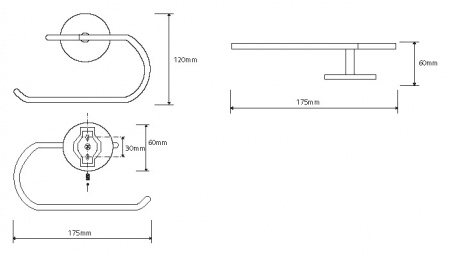 Держатель для туалетной бумаги Bemeta Alfa 102414012 фото