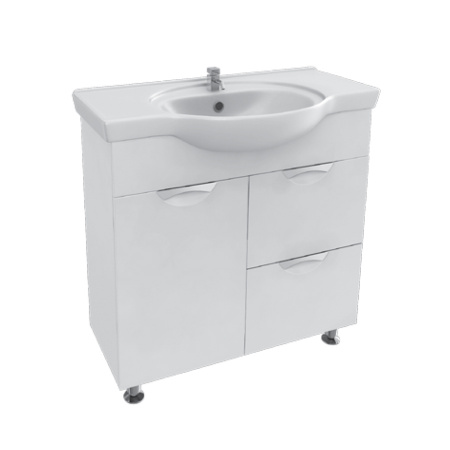 Тумба Bas Ария с раковиной Cersanit Эрика 80 см фото