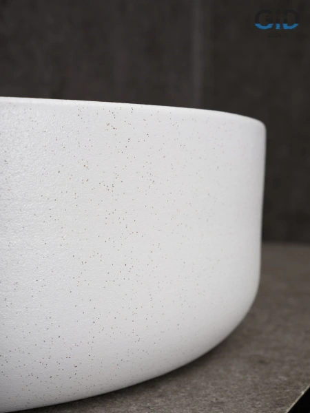 Накладная раковина GID N9013LS 52237 40x40 красная матовая / белый графит фото