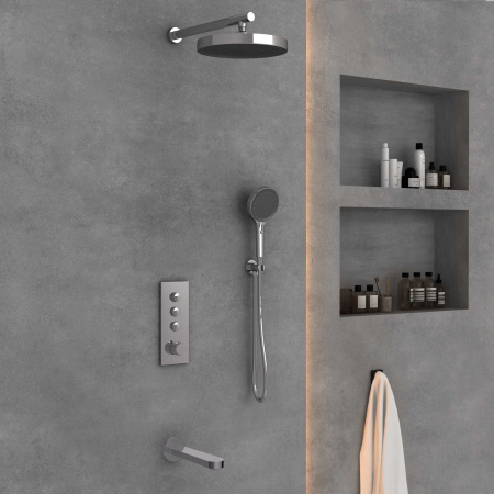 Душевая система скрытого монтажа с термостатом Vincea Inspire VSFW-433TI5CH хром фото