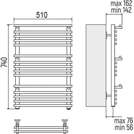 Полотенцесушитель электрический Terminus Вента Люкс П15 4660059920559 450х740 фото