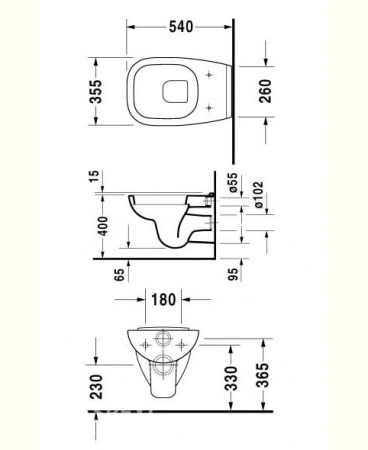 Унитаз подвесной Duravit D-Code 22110900002 compact фото