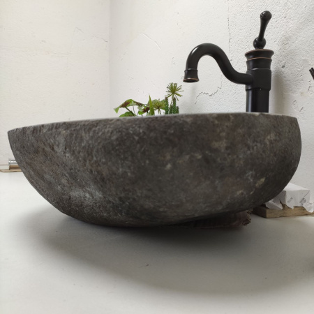 Накладная раковина из речного камня RS01476 (58*41*15) F23 фото