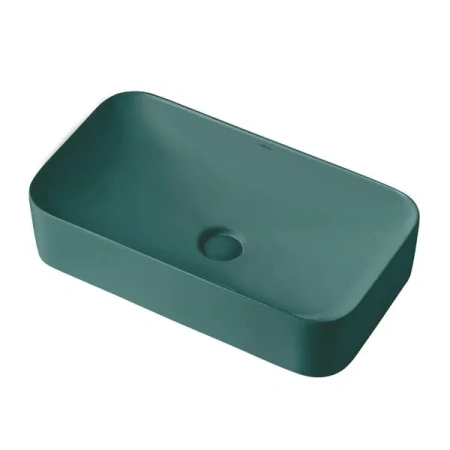Накладная раковина Abber Rechteck AC2204MDG 60x35 зеленая матовая фото