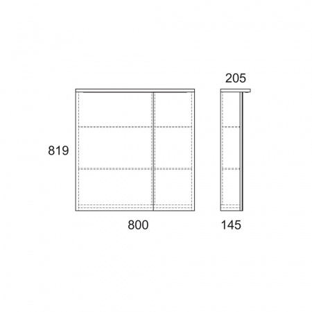 Зеркало-шкаф OWL 1975 Malaren 80 OW03.11.05 фото