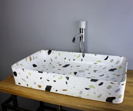 Накладная раковина Bronze de Luxe Терраццо 1061TR 60x35 фото