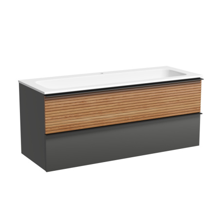 Тумба под раковину Sancos Delta DL120GR дуб красный/графит фото