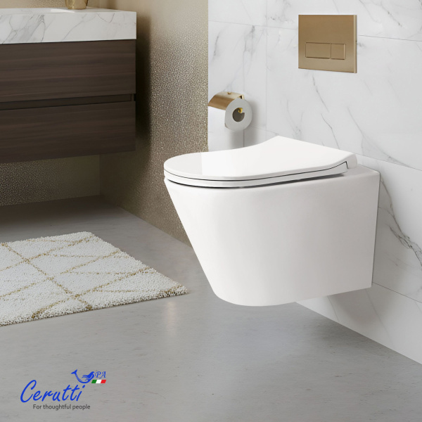 Подвесной унитаз со смывом торнадо Cerutti SPA Ireneo Aria Tornado CT12148 фото
