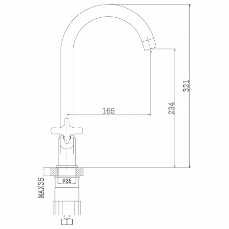 Смеситель для кухни Rossinka RS 39 RS39-72U фото