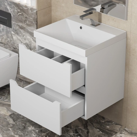 Тумба под раковину Uperwood Tanos 50 2191020000 белая матовая фото