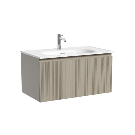 Тумба под раковину Sancos Code CD80GP серая платина фото