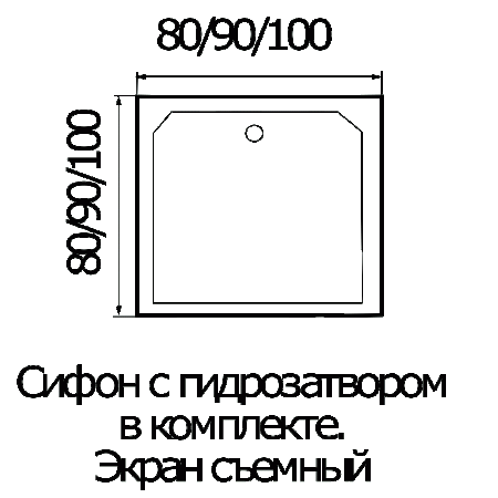 Поддон для душа River Tana 80*80*15 квадрат фото