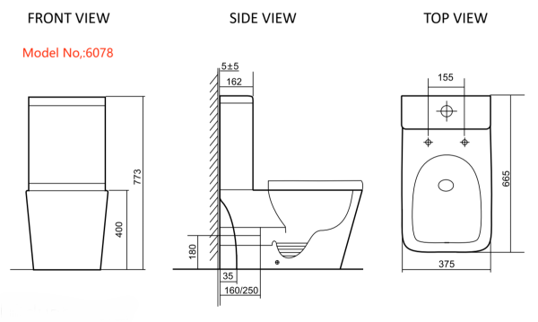 Унитаз напольный безободковый SantiLine SL-5024 с сиденьем фото