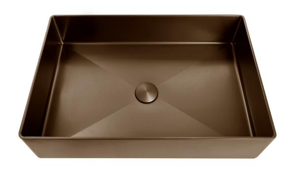 Накладная раковина из нержавеющей стали AltroBagno Solido 001024 BrAn состаренная бронза фото