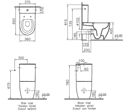Унитаз компакт Vitra Sento 9830B003-7204 с бачком и сиденьем Микролифт фото