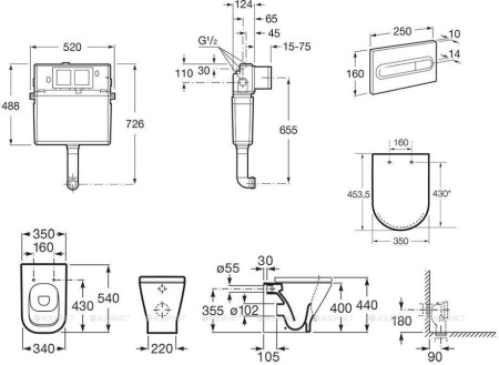 Унитаз с инсталляцией Roca Gap 893109000 фото