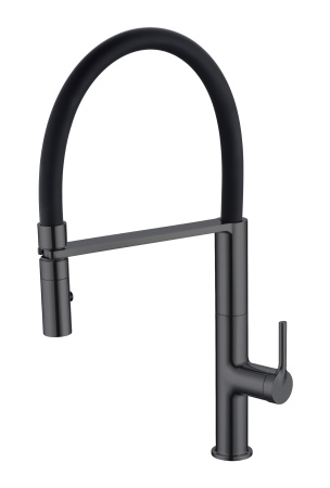 Смеситель для кухни Vincea VKF-114GM вороненая сталь фото