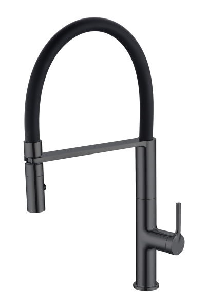 Смеситель для кухни Vincea VKF-114GM вороненая сталь фото