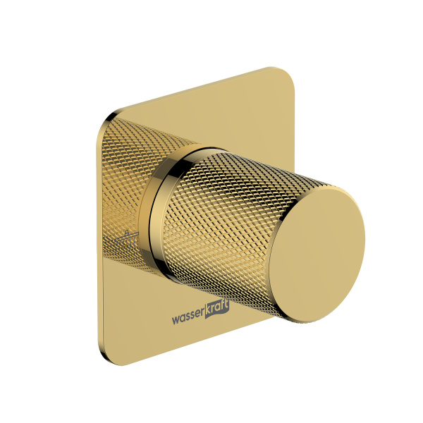 Переключатель потоков на 2 выхода WasserKRAFT Ems A303 глянцевое золото фото