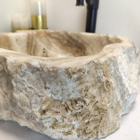 Накладная раковина из оникса Erozy BL EO-00657 (44*42*15см) фото