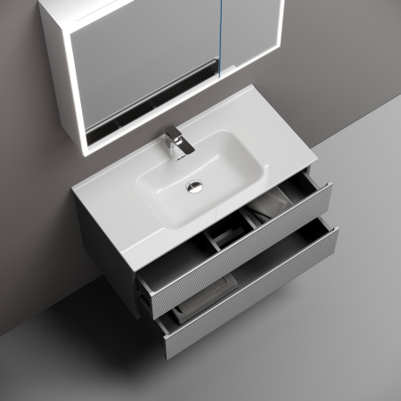 Тумба под раковину Sancos Folk FL90ES Ergraut soft фото