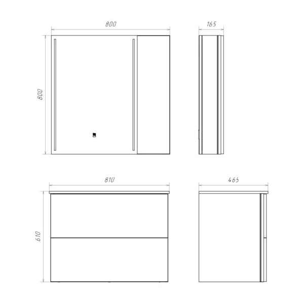 Тумба-умывальник Comforty Бильбао-80 с раковиной 80E 00-00021620 фото