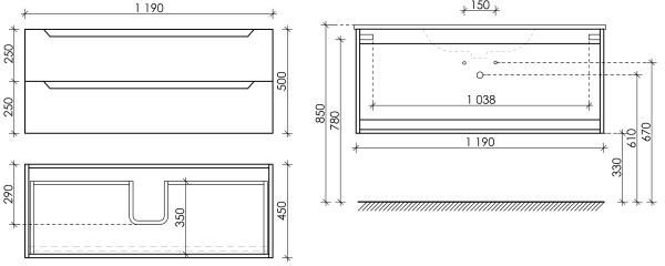 Тумба под раковину Sancos Norma 2.0 NR2.0120-1W белый глянец фото