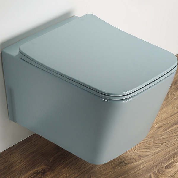 Подвесной унитаз безободковый CeramaLux NC 5170MLG с сиденьем фото