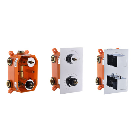 Душевая система скрытого монтажа с термостатом Vincea VSFW-102TCH хром фото