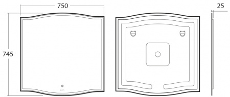 Зеркало OWL 1975 Roxen OWLM200101 75x74 фото